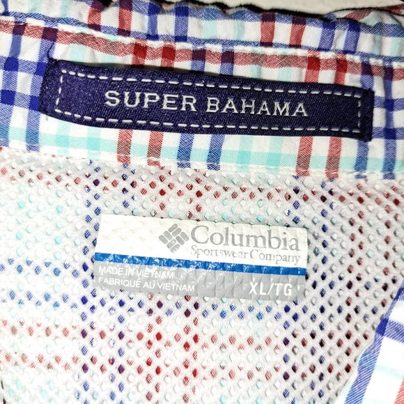 Columbia Men's PFG Super Bahama Plaid,Short Sleeve, Breathable, UV Protection,XL - Picture 5 of 12